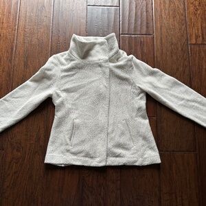 LOFT Petite Grey Zip Jacket Size Small